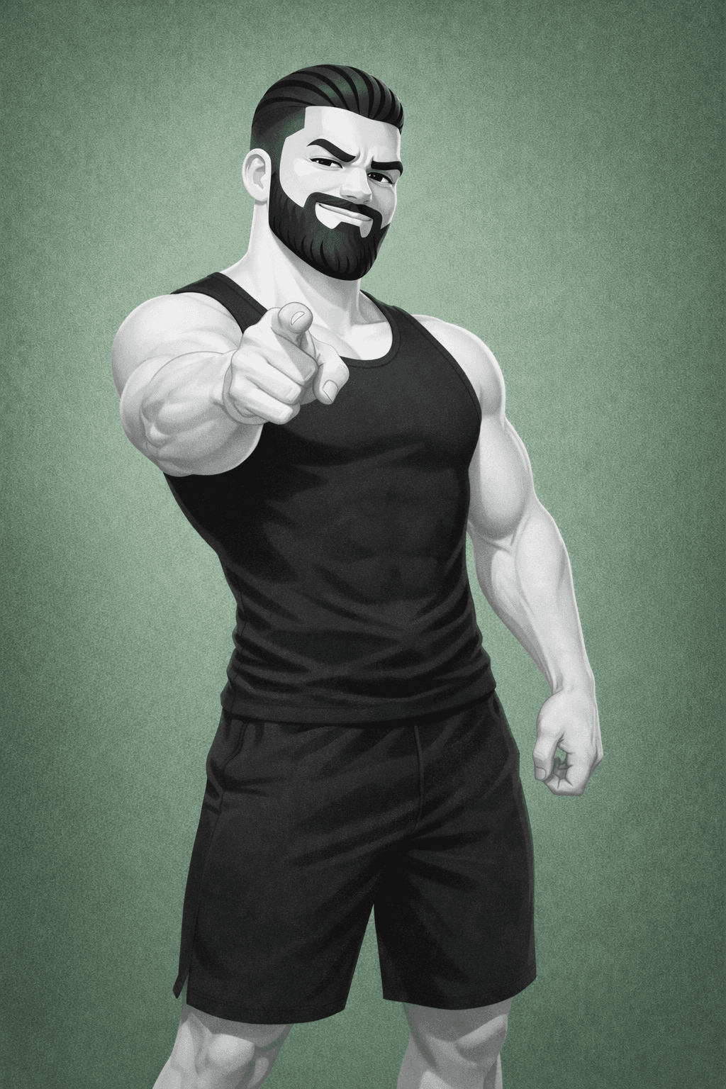 Chad pointing at you judging your diet